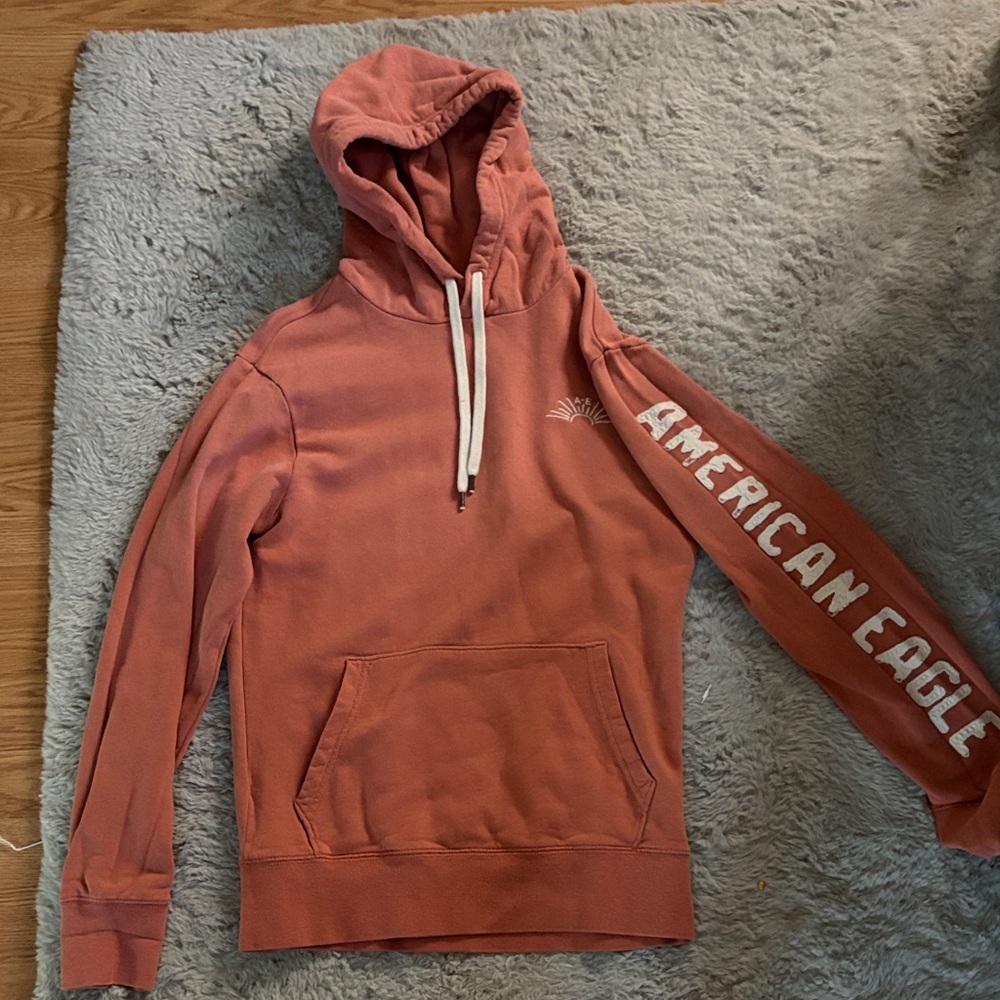 American Eagle Outfitters Men's Rust Hoodie